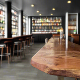 Live Edge White Oak Bar Top